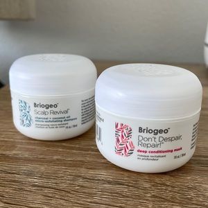 NWT Briogeo Travel Size “Don’t Despair, Repair” and “Scalp Revival”